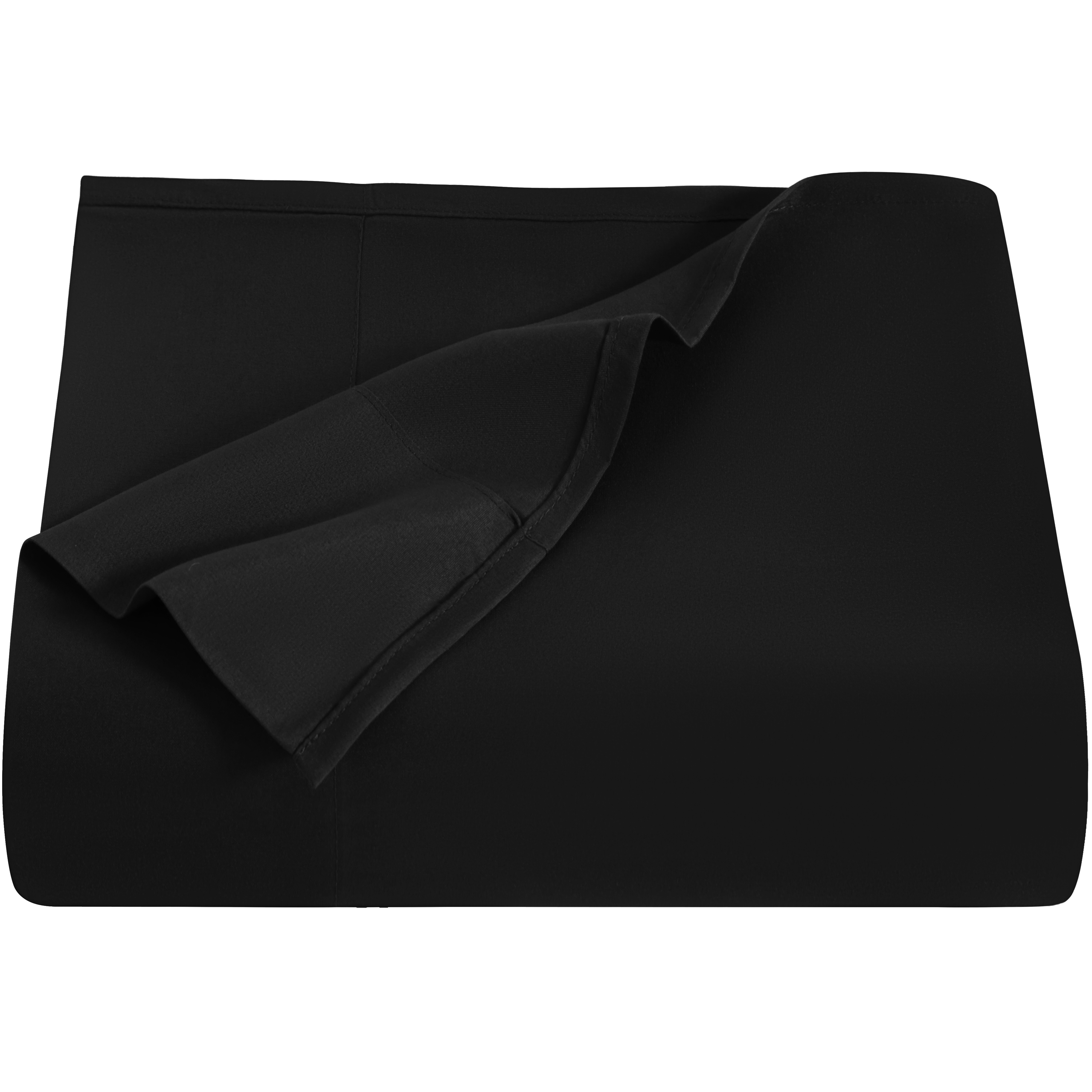 Kelnaro Brushed Microfiber Flat Sheet, Queen, Black
